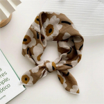 Lillemustriga naiste sallid, kandilised taskur&auml;tikud, puuvillased kaelasallid 55x55cm