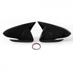 Bracingo Auto Rearview Side Mirror Cover Car Rear view Carbon Fiber Look for Hyundai Elantra AD 2016 2017 2018   2 Pcs Glossy Black