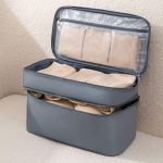 Kahekihiline kosmeetika hoiukott Oxford Wash S&auml;ilituskott Unisex meigikott Travel valge