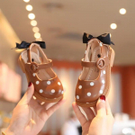 T&uuml;drukud Poolsandaalid Kevadsuvised Kingad V&auml;ikelapsed V&auml;ikesed Lapsed Kingad V&auml;ljal&otilde;iked T&auml;pid kikilipsuga vibus&otilde;lme seljal Sweet 24