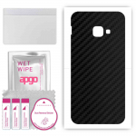 apgo Protective Skin Sticker for the back compatible with Samsung Galaxy Xcover 4s, Wrap Film, Foil, Vinyl - Pattern Carbon Black