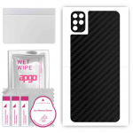 apgo Protective Skin Sticker for the back compatible with LG K42, Wrap Film, Foil, Vinyl - Pattern Carbon Black