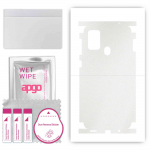 apgo Protective Skin Sticker for the back+sides compatible with Samsung Galaxy F41, Full Wrap Film, Foil, Vinyl - Pattern Matte Transparent