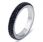 Kolmerealised l&auml;bipaistvast kristallist kullav&auml;rvi roostevabast terasest abielus&otilde;rmused t&auml;issuuruses naiste moeehted 5.5