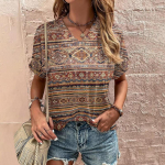 Boho Harajuku Naiste T-s&auml;rk Graafilise tr&uuml;kiga Suvine L&uuml;hikeste varrukatega Vabaaja Topid T&auml;navamood V-kaelusega T-s&auml;rk Naiste R&otilde;ivad M