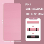 Pikem paks libisemiskindel meeste treeningmatt Suure tihedusega treeningjoogamatid j&otilde;usaali koduseks treeninguks v&otilde;imlemiseks 185x60x1.5cm Pink