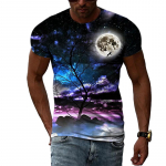 Uued 3D Trendyol Meeste naturaalse maastikuga graafilised T-s&auml;rgid Suvemood Hip-hop vabaajaprinteriga T-s&auml;rk Iseloomulik Ilus T-s&auml;rk XXS