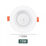LED-allvalgusti PIR liikumisandur AC85-265V s&uuml;vistatavad LED-kohtvalgustid 5W/10/15W / 20W elutoa koridori koridori trepi jaoks 2PCS&White