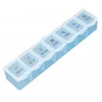 Portable Pill Box Day Print 7 Independent Grids Dustproof Moisture-proof Transparent Lid Outdoor Travel Business Trip Pill Organizer Medicine puhas