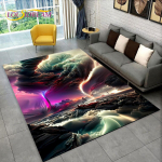 3D Naturaalne, Tornado, Pilvekeerutaja Suur Vaip, Vaip elutuppa, magamistuppa, diivani juurde, uksemati kaunistus, libisemiskindel p&otilde;randamatt 80x120cm(31x47in) gray