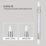 5-v&auml;rviline kahe otsaga silikoonpliiats, gradient-renderduspliiats, t&auml;piline teemant-graveerimispliiats Crystal Diamond &uuml;lipehme manik&uuml;&uuml;ri t&ouml;&ouml;riista tarvikud sinine