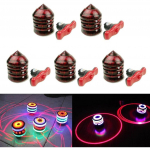 Rooma v&auml;lklambiga LED-valgustikeer, laulum&auml;nguasjaga g&uuml;roskoop, suurep&auml;rane kingitus &otilde;ues 6.5*6.5*8cm,5Pcs punane/pruun