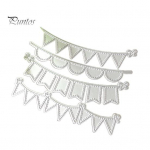 4 tk / komplekt kolmnurksed &uuml;mmargused b&auml;nnerid metallist l&otilde;ikamisstantsid DIY scrapbooking &scaron;abloonid h&otilde;be