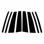 8tk autotarvikud BMW X3 2004-2010 l&auml;ikivmust ukseakna samba postide katte trimmikomplektide vahetus