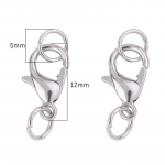 10 tk/partii ehete valmistamiseks Populaarsed homaari pandlad ise ehete tarvikud Kuldne h&otilde;bedane klamber metallist ketid DIY kaelakee tarvikud ehtetarvikud 12mm h&otilde;be