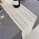 Klassikaline Nordic Ins Lace Table Runner Kootud Retro kodune lauakaunistus 24*140cm