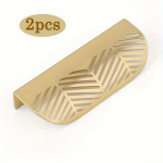 2 tk messingist servat&otilde;mme - messing - tagakinnitusega s&otilde;rmega t&otilde;mmake varjatud sahtel riidekapp t&otilde;mmake kumer serv n&auml;htamatu varjatud t&otilde;mme 2pcs-Bronze