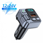 Bluetooth 5.1 auto FM-saatja 30W PD USB-kiirlaadija adapter auto MP3 stereomuusikam&auml;ngija vabak&auml;eseade 3,5 mm Aux juhtmevaba autokomplekt