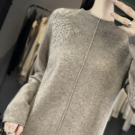 Naiste ka&scaron;miirkleit Qinghe ka&scaron;miir 70% vill 30% ka&scaron;miir naiste s&uuml;gistalvine ka&scaron;miirkleit pehme ja soe XXL pruun