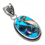 Spiny Oyster Gemstone Handmade 925 Sterling Silver Jewelry Pendant 1.97 b0n77