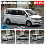 1/64 T6 Multivan MPV Miniatuurne mudel 1/64 Vaba Rattad M&auml;nguauto S&otilde;iduk Diecast Alloy Collection Kingitus poistele, laps valge