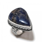 Natural Sodalite Gemstone Handmade 925 Sterling Silver Gift Ring Size 7 n0o07