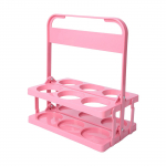 Korduvkasutatav &otilde;llepudelikorv Kerge &otilde;llepudelihoidja Mugav plastikust joogihoidja, mis sobib 6 pudelile roosa