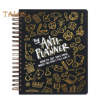 Plannerivastane s&uuml;learvuti Premium valgest paberist verejooksuvastase disainiga ADHD-s&otilde;bralik igap&auml;evane korraldaja koos koomiksite v&auml;rvimislehtede ja strateegiatega L must