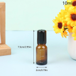 1 tk Amber Roller Ball Essential klaaspudel, t&uuml;hi parf&uuml;&uuml;mi rullpalliga korduvt&auml;idetav vedelikukonteiner 5/10/15/30/50/100 ml pudel 10ml