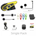 Mootorratta Bluetoothi ​​sisetelefoni motokiivri peakomplektid toetavad 2 pilooti BT juhtmeta sisetelefoni moto sisetelefon koos FM-raadio ja muusika jagamisega 1 PCS