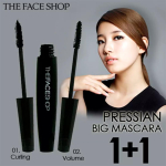 The Face Shop Freshian Big ripsmetu&scaron;&scaron; 1+1, Vol&uuml;&uuml;m, Koolutamine, Meik, K-ilu, Korea kosmeetika, n&auml;idis 2 pcs/ curling beige