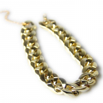 Kuldne roostevabast terasest kaelusega P kett kroom &Uuml;mmargune kett lemmikloomakoerale Tugev hammustusevastane suur koer kollane