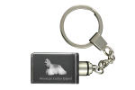 American Cocker Spaniel, Merry Cocker - Crystal key ring with dog photo, illuminated key ring, unique gift by Art-Dog brand