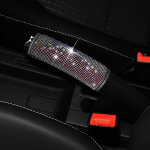 Rhinestone'i auto k&auml;sipiduri kate, nahk, libisemisvastased k&auml;sipiduri k&auml;epidemed Protector Decor, universaalsed salongitarvikud naistele must