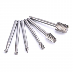 Kiire puidut&ouml;&ouml;tlemise puuriterad Rotary Files Mini Round Hss Burr Set Wood 6PCS