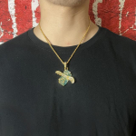 Hip Hop Teemant Ingelitiivad Dollari Ripats Kaelakee Mood Isiksus Meeste J&auml;&auml;ga Kaetud Meeste Ehted 24inch