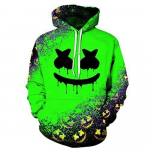 Uus Smiley Doodle Suhkruvattipael Prinditud Dressipluus Kapuutsiga Pullover S