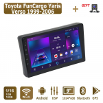Androidi autoraadio Toyota FunCargo Yaris Verso 1999-2006 jaoks Multimeediapleier Peak Unit Stereo GPS-navigatsioon BT WIFI 1+16GB 1+16GB