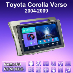 2 DIN Android Carplay autoraadio Toyota Corolla Verso 2004-2009 multimeediam&auml;ngija, peakomplekt, stereo, GPS, navigatsioon, BT, WIFI, 2+32GB 1+16GB