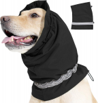Reguleeritav koerapeakate Koera kaelasoojendaja Vihmakindel koer ilma raputamiseta pea m&auml;his Ilutulestik Lemmikloomade hooldamine Peapael lemmiklooma kaela kedra S must