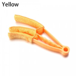 Mikrofiibrist eemaldatav pestav puhastusharjaklamber Kodutolmupuhastus Aken Lehed Rulood T&ouml;&ouml;riist Aken Ruloo tolmulapp kollane