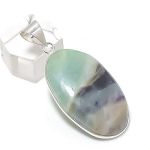 Natural Fluorite Gemstone 925 Sterling Silver Jewelry Pendant 1.97 q5t20