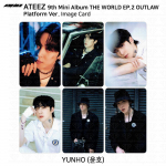 ATEEZ 9. minialbum THE WORLD EP.2 OUTLAW Platvorm Ver QR Photocard Pildikaart Yunho Set (6pcs)