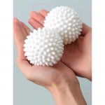 TPR Anti Winding Laundry Ball &uuml;mmargune puhas valge maagiline puhastustrumli pesumasin mustuse eemaldamiseks ja s&otilde;lmimiseks 2pcs