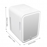 Mini Beauty k&uuml;lmik, jahutus ja soojendus peegeluksega h&auml;mardatav 10L kaasaskantav Beauty s&uuml;gavk&uuml;lmik koduautole 110-220V us valge