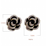 Romantilised Camellia 925 h&otilde;bedased k&otilde;rvaklambrid: Elegantsed prantsuse retro stiilis k&otilde;rgekvaliteedilised k&otilde;rvar&otilde;ngad must