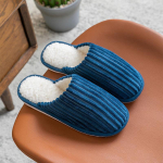 Puuvillased libisemiskindlad sussid meestele ja naistele &ndash; hubased sisejalatsid s&uuml;giseks/talveks Half circle bear, size 36-37 hall v&auml;rv