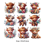 9 tk/leht triikimiskleebis Loomade kleebised Parches Ropa Heat Press Appliediga kapuutsid T-s&auml;rk Isetehtud riided kleebised plaastrid