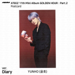 ATEEZ 11. minialbum Golden Hour Pt.2 To Diary For Ver Photocard Postkaart Yunho - Diary Postcard