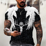 Vikings Warriorsi T-s&auml;rk Anime Multifilm Anime 3D Harajuku Graafika Kawaii Paarile Meestele Naistele T&auml;iskasvanutele Tagasi kooli 3D Prindi L